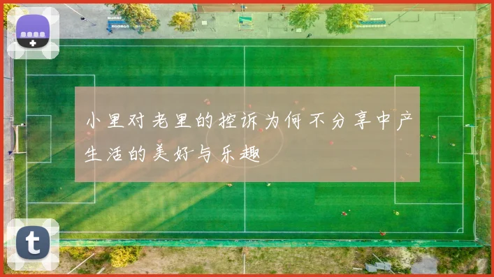 小里对老里的控诉为何不分享中产生活的美好与乐趣
